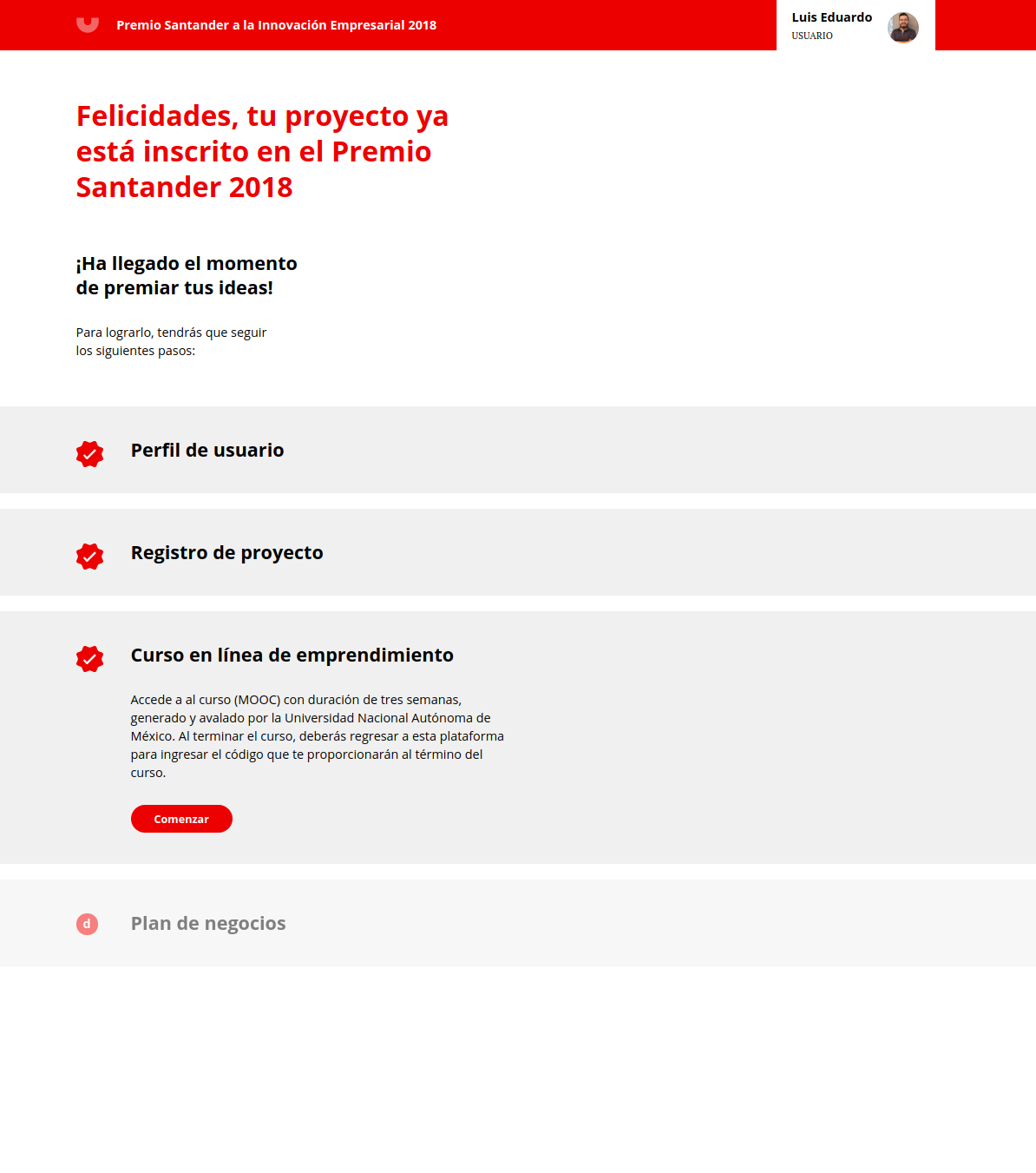 Premio Santander Screenshot 2